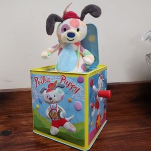 Schilling Polka Puppy Jack in the Box Toddler Toy
